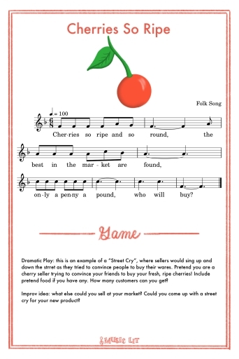 Cherries So Ripe Song Card