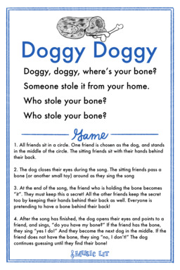 Doggy Doggy Song Card