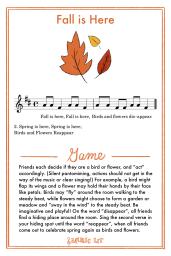 Fall is Here Song Card