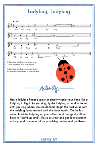 Ladybug Ladybug Song Card