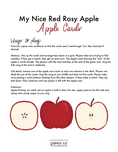 My Nice Red Rosy Apple Game Cards