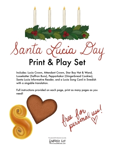 Santa Lucia Day Print and Play Set